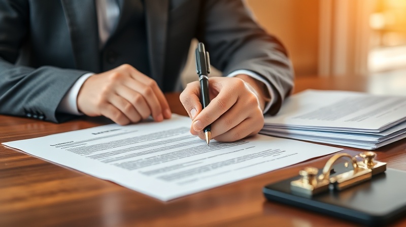 Signing a copier lease agreement